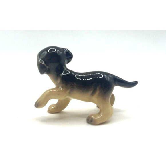 Vintage Hagen Renaker Miniature Porcelain German Shepherd Puppy Dog Figurine - Picture 3 of 4